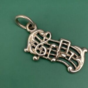 Musical Notes Sterling Silver Jewelry Charm #orchestra